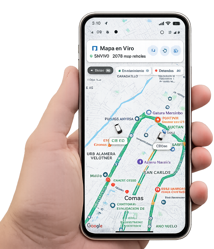 Pima Track App M&oacute;vil en uso real